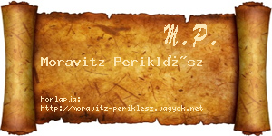 Moravitz Periklész névjegykártya